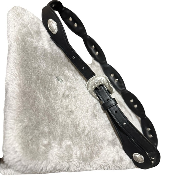 Black Concho Belt approx 42 inches Western inspired - Picture 3 of 8